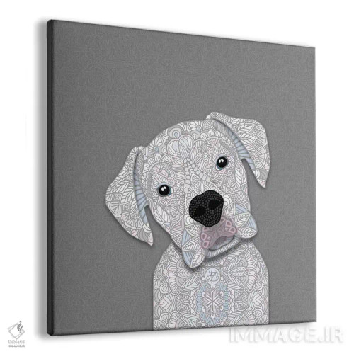 تابلو باکسر سفید اثر آنجلیکا پارکر - نمای پرسپکتیو محصول