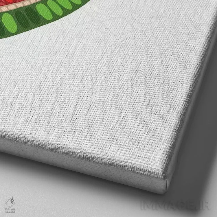 تابلو هندوانه اثر آنجلیکا پارکر - نمای نزدیک بافت بوم