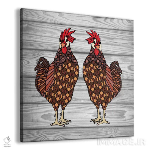 تابلو مرغها اثر آنجلیکا پارکر - نمای پرسپکتیو محصول