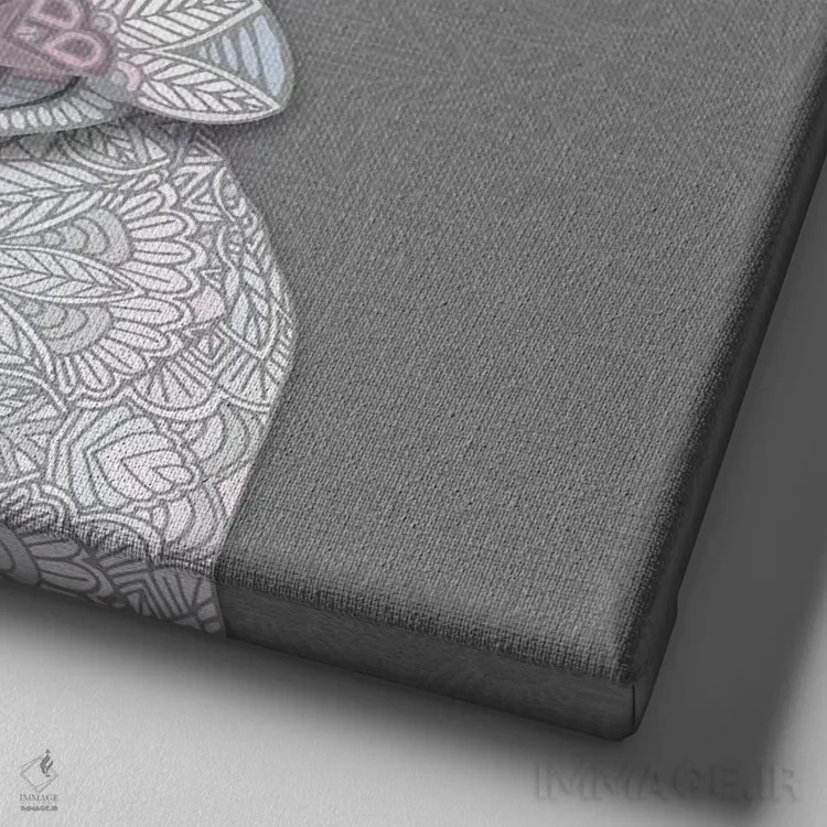 تابلو باکسر سفید اثر آنجلیکا پارکر - نمای نزدیک بافت بوم