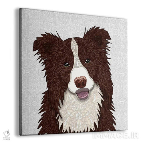 تابلو بردر کولی قرمز (سگ) اثر آنجلیکا پارکر - نمای پرسپکتیو محصول