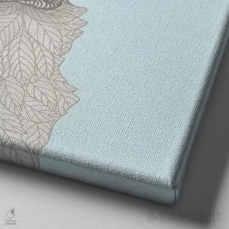 تابلو رتریور سفید (سگ) اثر آنجلیکا پارکر - نمای نزدیک بافت بوم