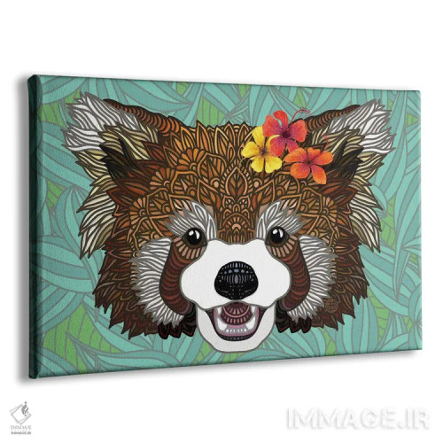 تابلو پاندای قرمز گرمسیری اثر آنجلیکا پارکر - نمای پرسپکتیو محصول