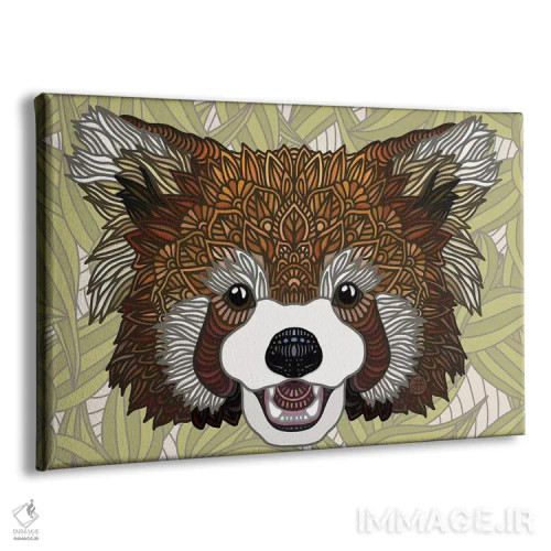 تابلو پاندای قرمز اثر آنجلیکا پارکر - نمای پرسپکتیو محصول