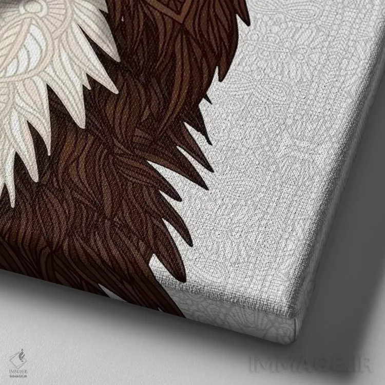 تابلو بردر کولی قرمز (سگ) اثر آنجلیکا پارکر - نمای نزدیک بافت بوم