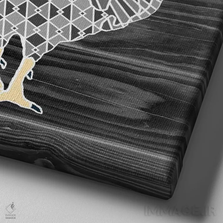 تابلو جوجهها اثر آنجلیکا پارکر - نمای نزدیک بافت بوم