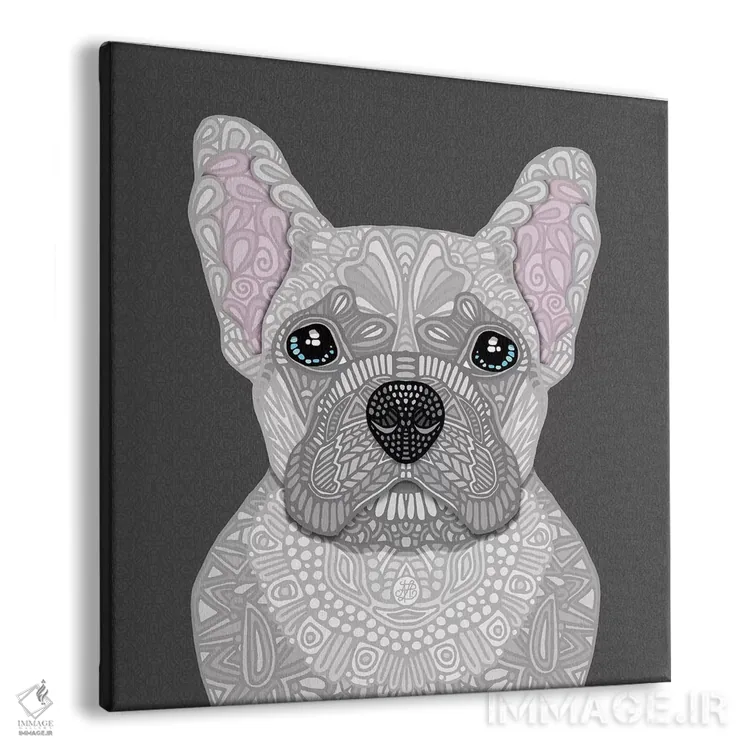 تابلو فرنچی کرمرنگ (نژاد سگ فرانسوی) اثر آنجلیکا پارکر - نمای پرسپکتیو محصول