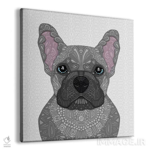تابلو فرنچی آبی (نژاد سگ فرانسوی) اثر آنجلیکا پارکر - نمای پرسپکتیو محصول