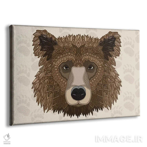 تابلو خرس گریزلی اثر آنجلیکا پارکر - نمای پرسپکتیو محصول