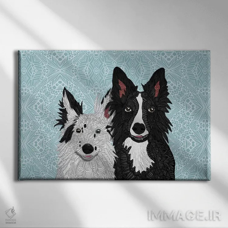 تابلو انوای و زین اثر آنجلیکا پارکر - نمای روبهرو روی دیوار