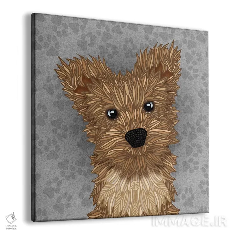 تابلو یورکی هویی اثر آنجلیکا پارکر - نمای پرسپکتیو محصول