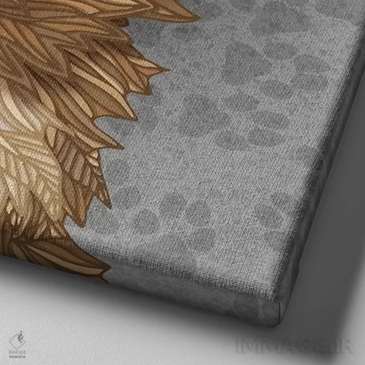 تابلو یورکی هویی اثر آنجلیکا پارکر - نمای نزدیک بافت بوم