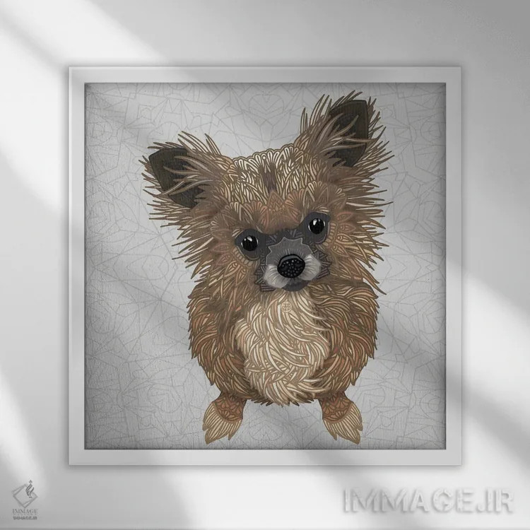 تابلو بو اثر آنجلیکا پارکر - نمای قابدار سفید