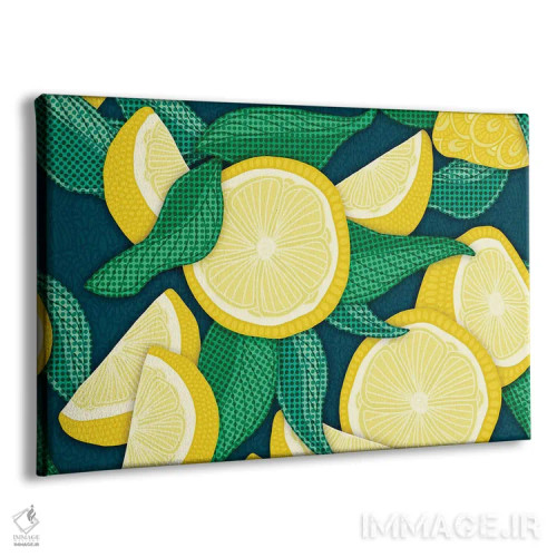 تابلو لیموهای پاپ آرت اثر آنجلیکا پارکر - نمای پرسپکتیو محصول