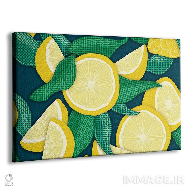 تابلو لیموهای پاپ آرت اثر آنجلیکا پارکر - نمای پرسپکتیو محصول