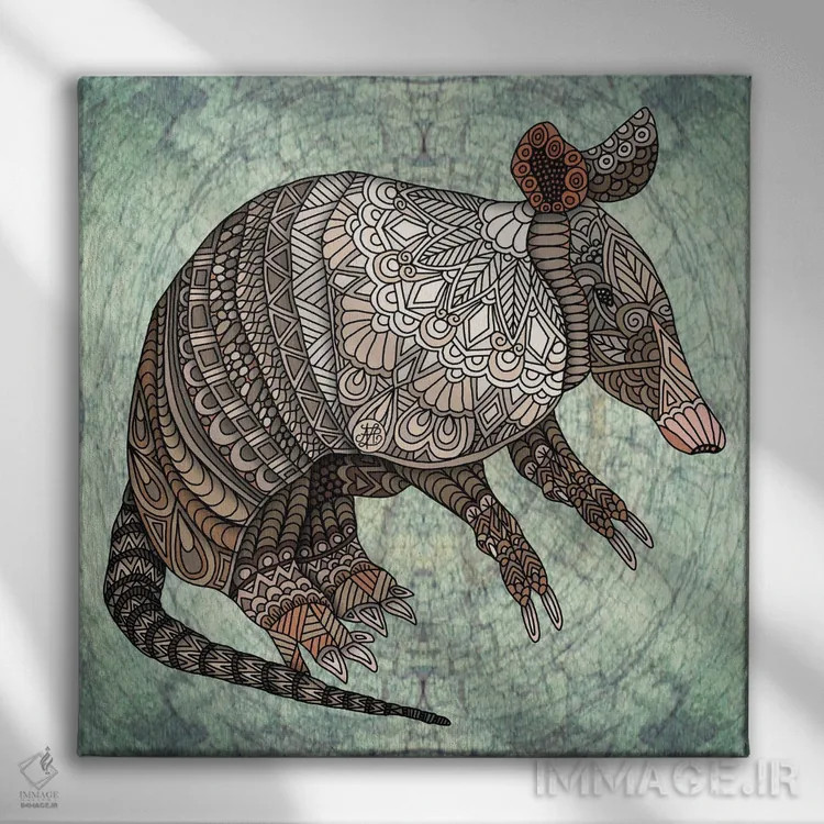 تابلو آرمادیلو اثر آنجلیکا پارکر - نمای روبهرو روی دیوار