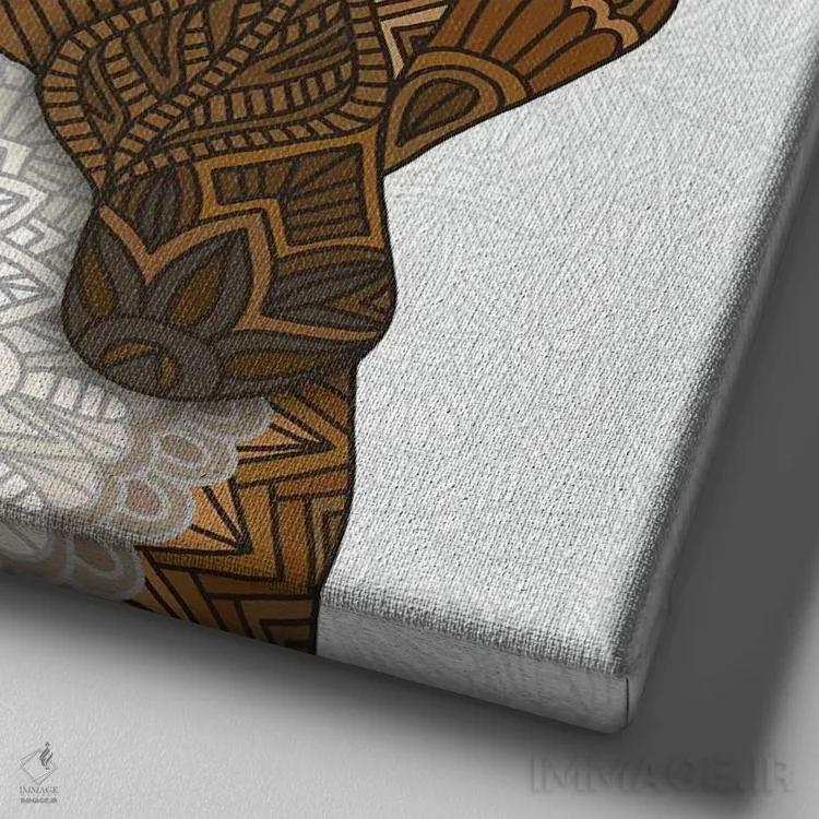 تابلو بَست هاوند (نژاد سگ) اثر آنجلیکا پارکر - نمای نزدیک بافت بوم