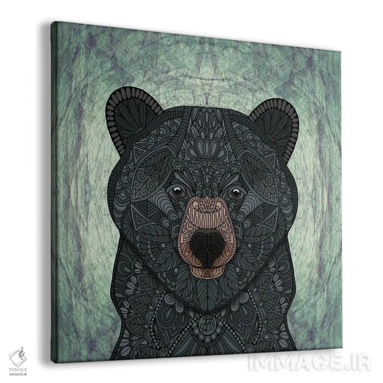 تابلو خرس سیاه اثر آنجلیکا پارکر - نمای پرسپکتیو محصول