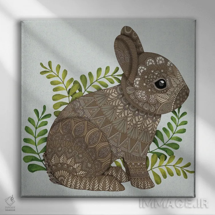 تابلو خرگوش کوچولو اثر آنجلیکا پارکر - نمای روبهرو روی دیوار