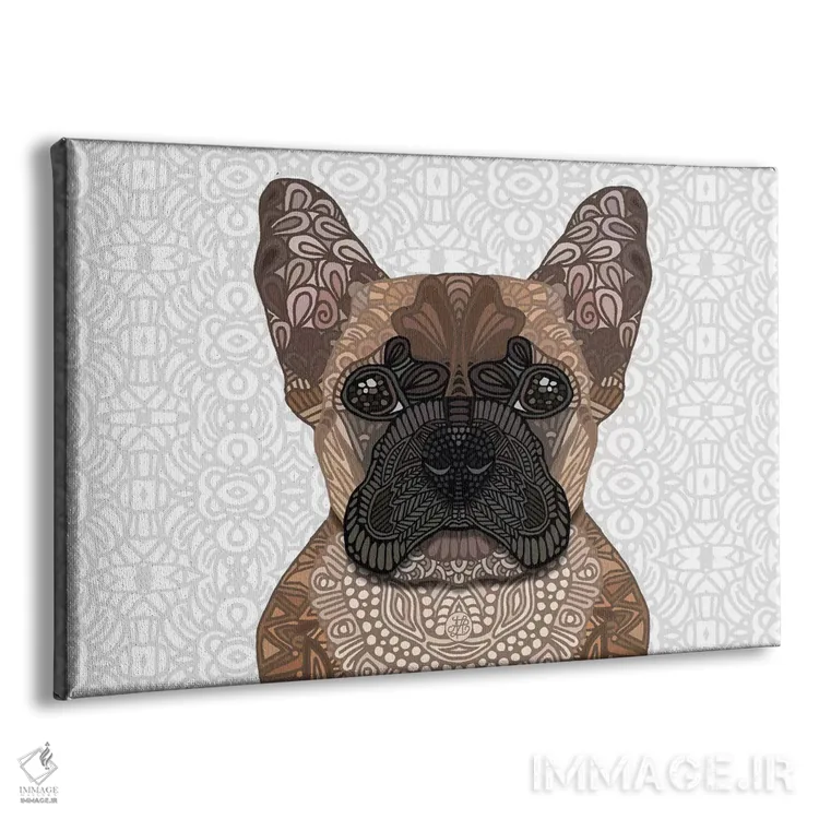 تابلو سگ بولداگ فرانسوی اثر آنجلیکا پارکر - نمای پرسپکتیو محصول