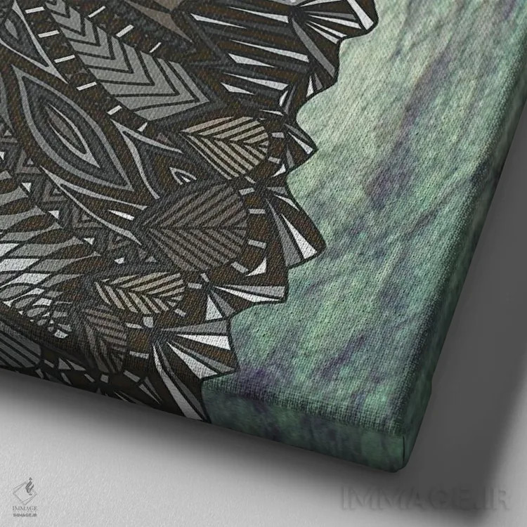 تابلو راکون تزئینی (طرح مربع) اثر آنجلیکا پارکر - نمای نزدیک بافت بوم