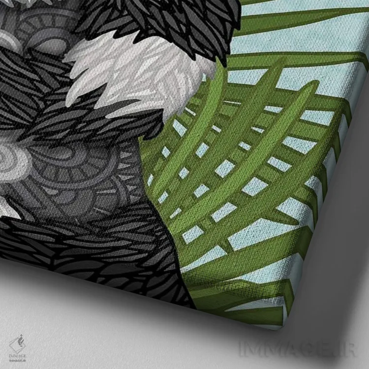 تابلو لمور (طرح مربع) اثر آنجلیکا پارکر - نمای نزدیک بافت بوم