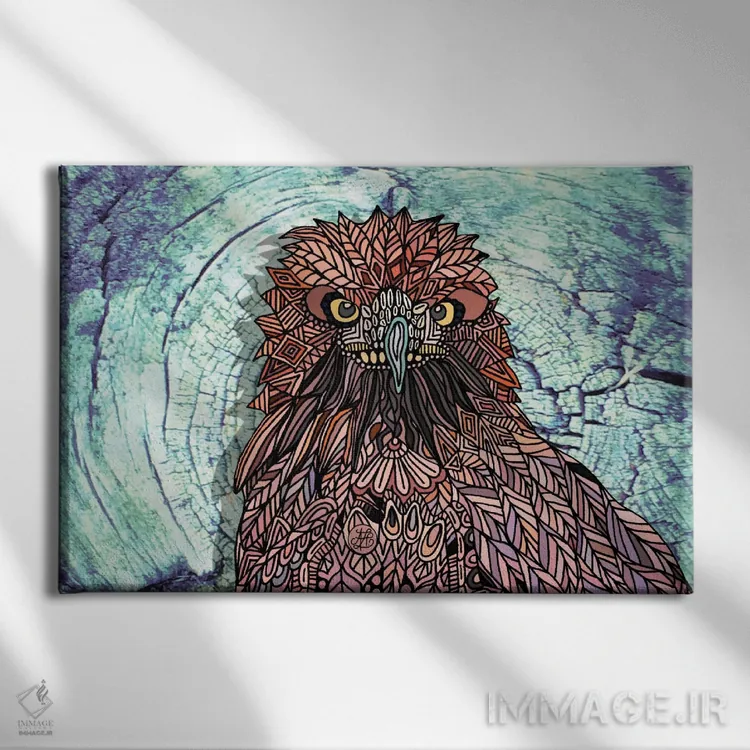 تابلو عقاب طلایی اثر آنجلیکا پارکر - نمای روبهرو روی دیوار