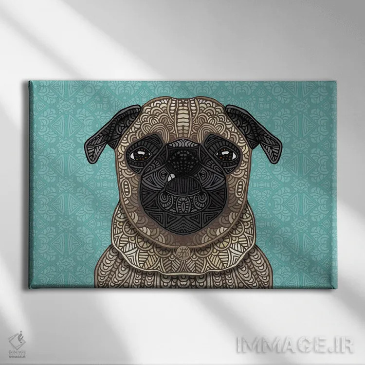 تابلو پاگ کوچولوی آهویی اثر آنجلیکا پارکر - نمای روبهرو روی دیوار