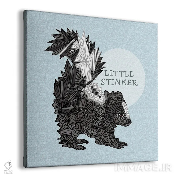 تابلو بو گنده کوچولوی آبی (طرح مربع) اثر آنجلیکا پارکر - نمای پرسپکتیو محصول