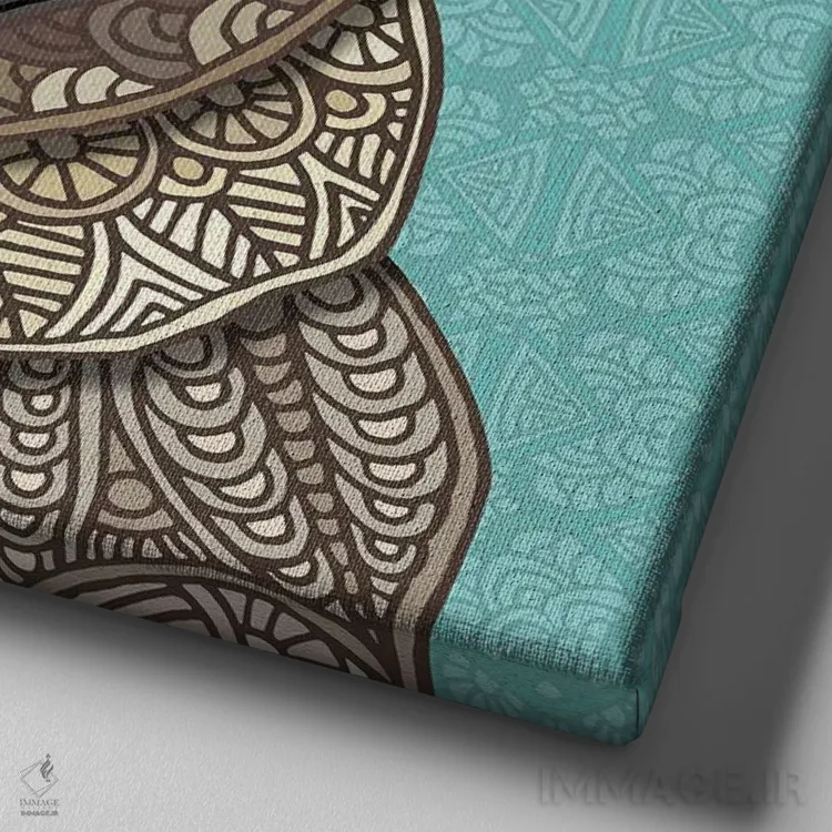 تابلو پاگ کوچولوی آهویی (طرح مربع) اثر آنجلیکا پارکر - نمای نزدیک بافت بوم