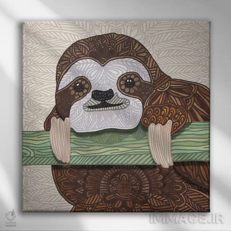 تابلو امروز شبیه یک تنبل است اثر آنجلیکا پارکر - نمای روبهرو روی دیوار