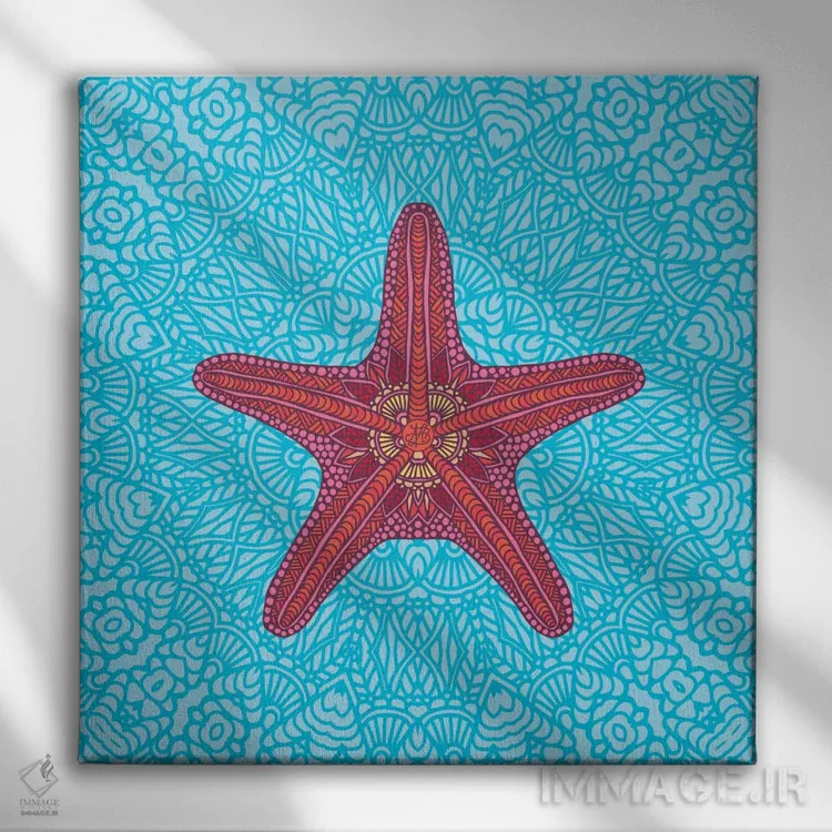 تابلو ستاره دریایی اثر آنجلیکا پارکر - نمای روبهرو روی دیوار