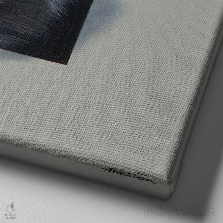 تابلو الا اول اثر آلن وستون - نمای نزدیک بافت بوم