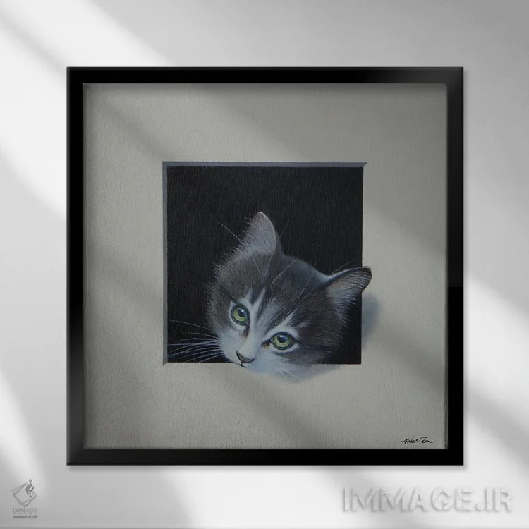 تابلو الا اول اثر آلن وستون - نمای قابدار مشکی