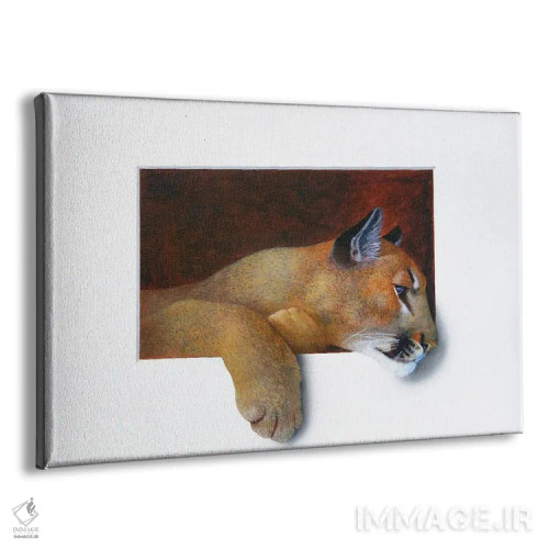 تابلو کوگار (پلنگ کوهی) اثر آلن وستون - نمای پرسپکتیو محصول