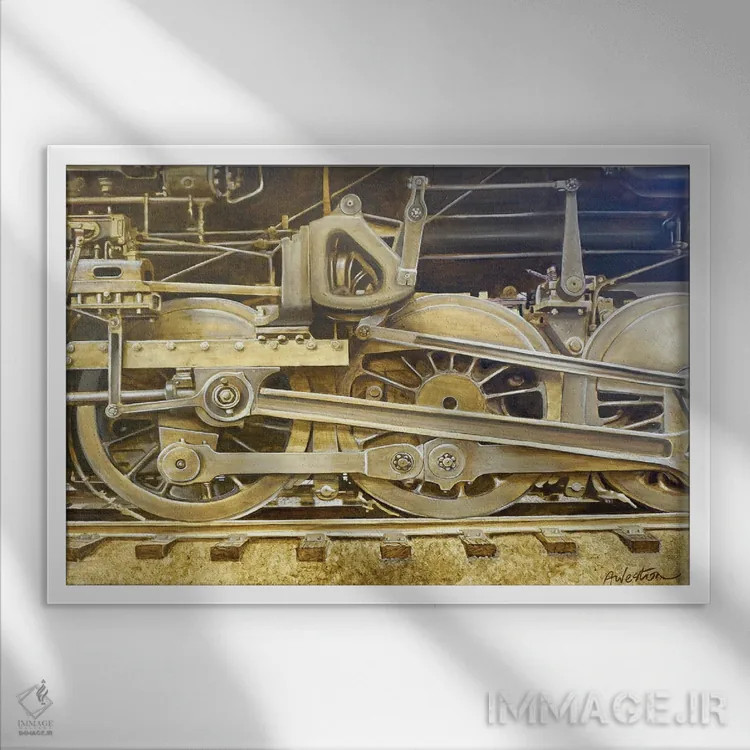 تابلو قدرت محرک اول اثر آلن وستون - نمای قابدار سفید