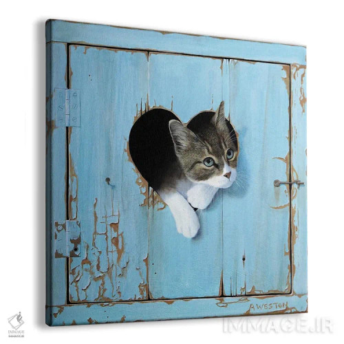 تابلو بچه گربه اثر آلن وستون - نمای پرسپکتیو محصول