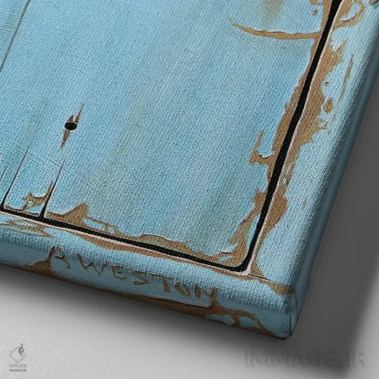 تابلو بچه گربه اثر آلن وستون - نمای نزدیک بافت بوم