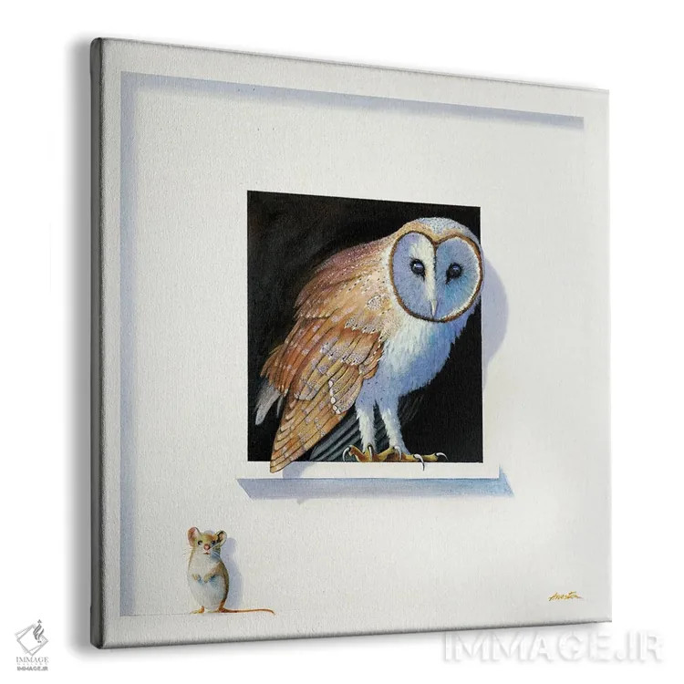 تابلو جغد انباری سوم اثر آلن وستون - نمای پرسپکتیو محصول