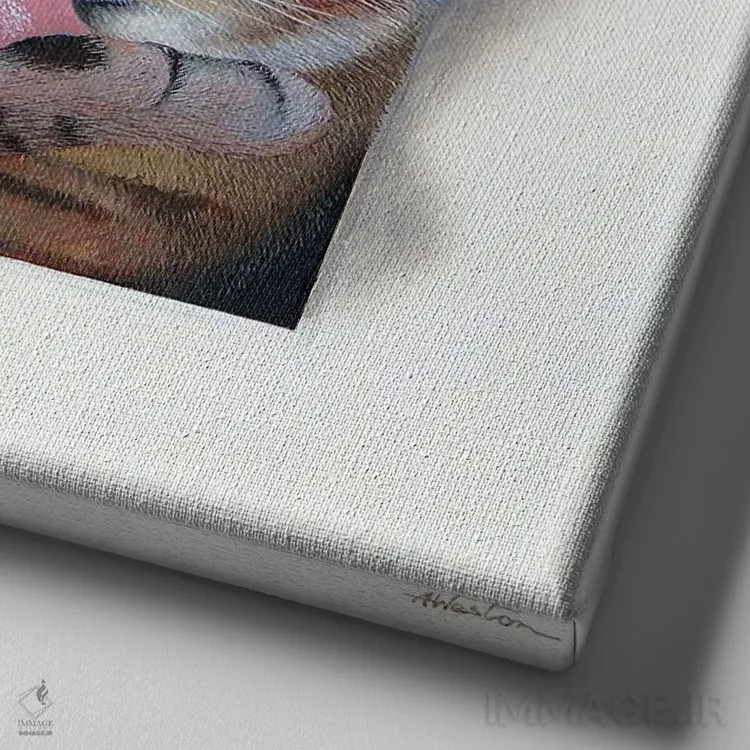 تابلو آلیس اثر آلن وستون - نمای نزدیک بافت بوم