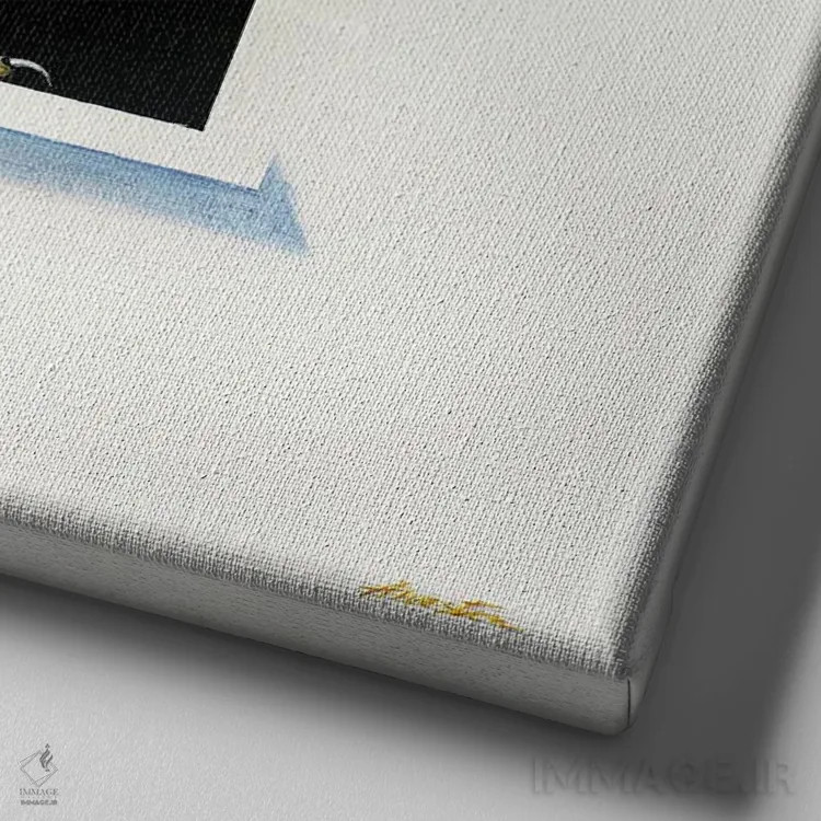 تابلو جغد انباری سوم اثر آلن وستون - نمای نزدیک بافت بوم