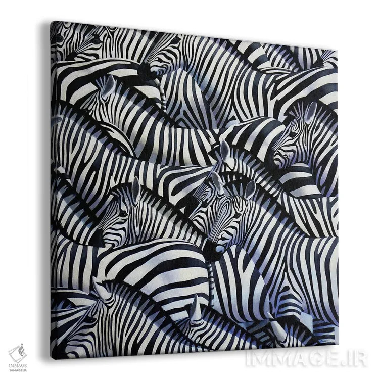 تابلو گورخر دوم اثر آلن وستون - نمای پرسپکتیو محصول