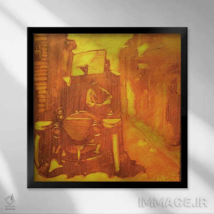 تابلو کامیون قدیمی دوم اثر آلن وستون - نمای قابدار مشکی