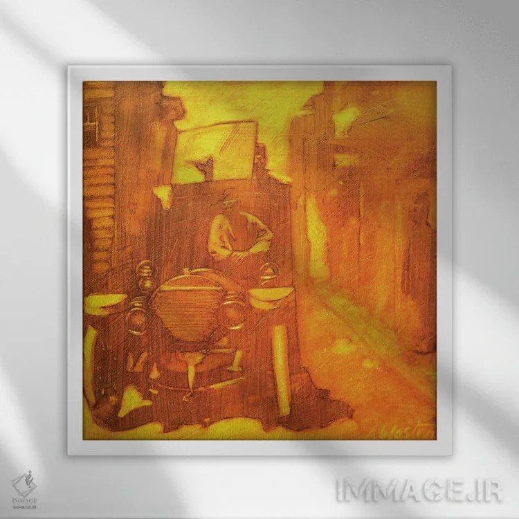 تابلو کامیون قدیمی دوم اثر آلن وستون - نمای قابدار سفید