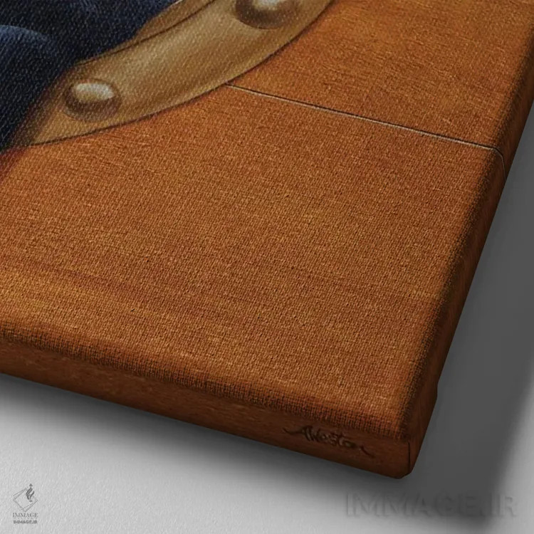 تابلو تاکی اثر آلن وستون - نمای نزدیک بافت بوم