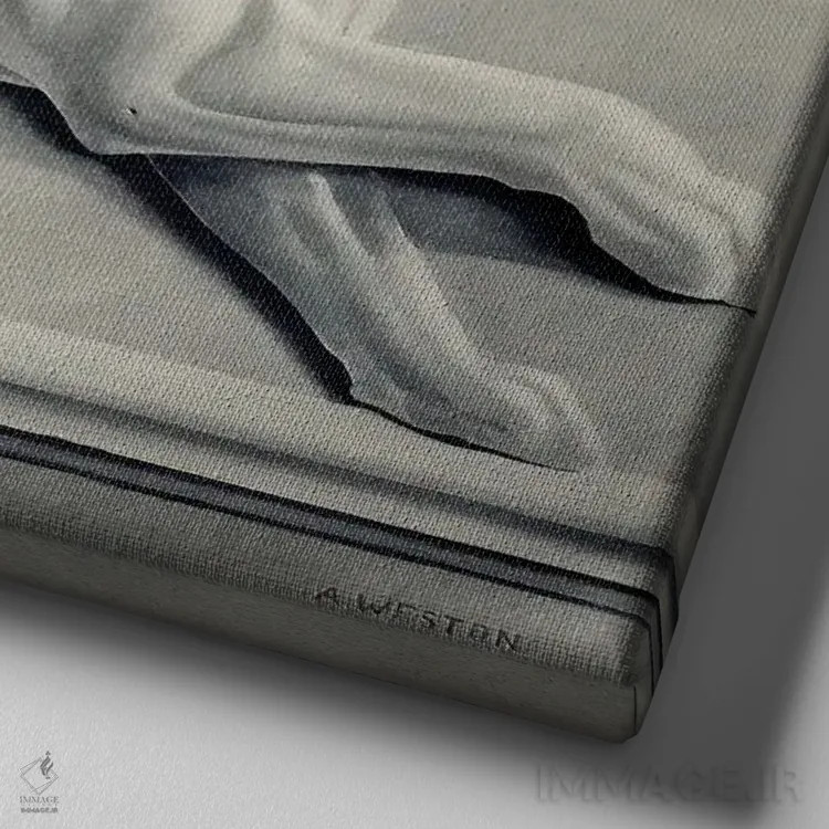 تابلو کوپید (فرشته عشق یونانی) اثر آلن وستون - نمای نزدیک بافت بوم