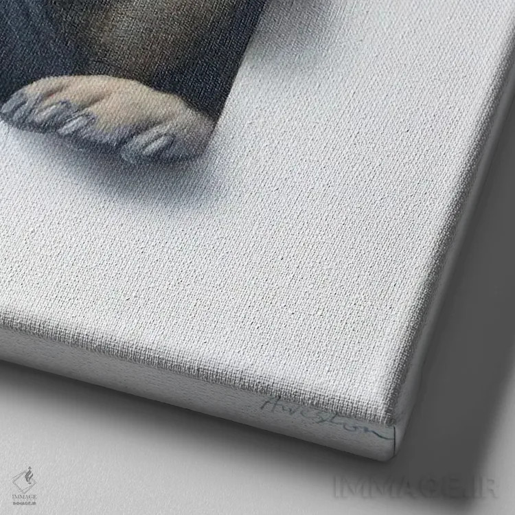 تابلو وینستون اثر آلن وستون - نمای نزدیک بافت بوم