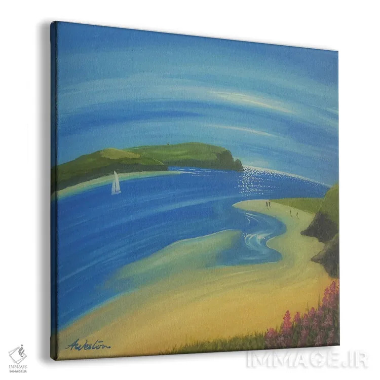 تابلو ساحل صخرهای اثر آلن وستون - نمای پرسپکتیو محصول