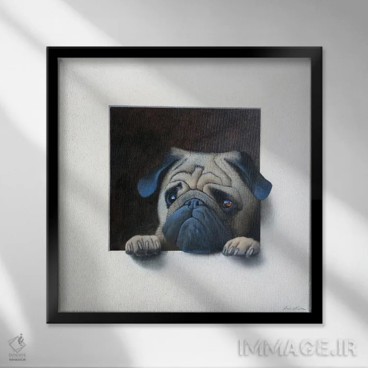 تابلو وینستون اثر آلن وستون - نمای قابدار مشکی