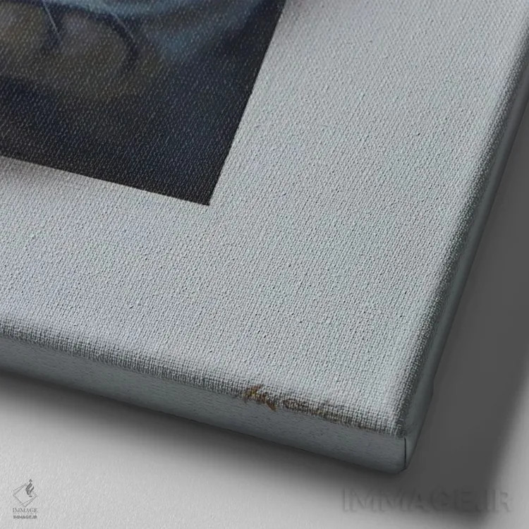 تابلو تَبی (نوع گربه) اثر آلن وستون - نمای نزدیک بافت بوم